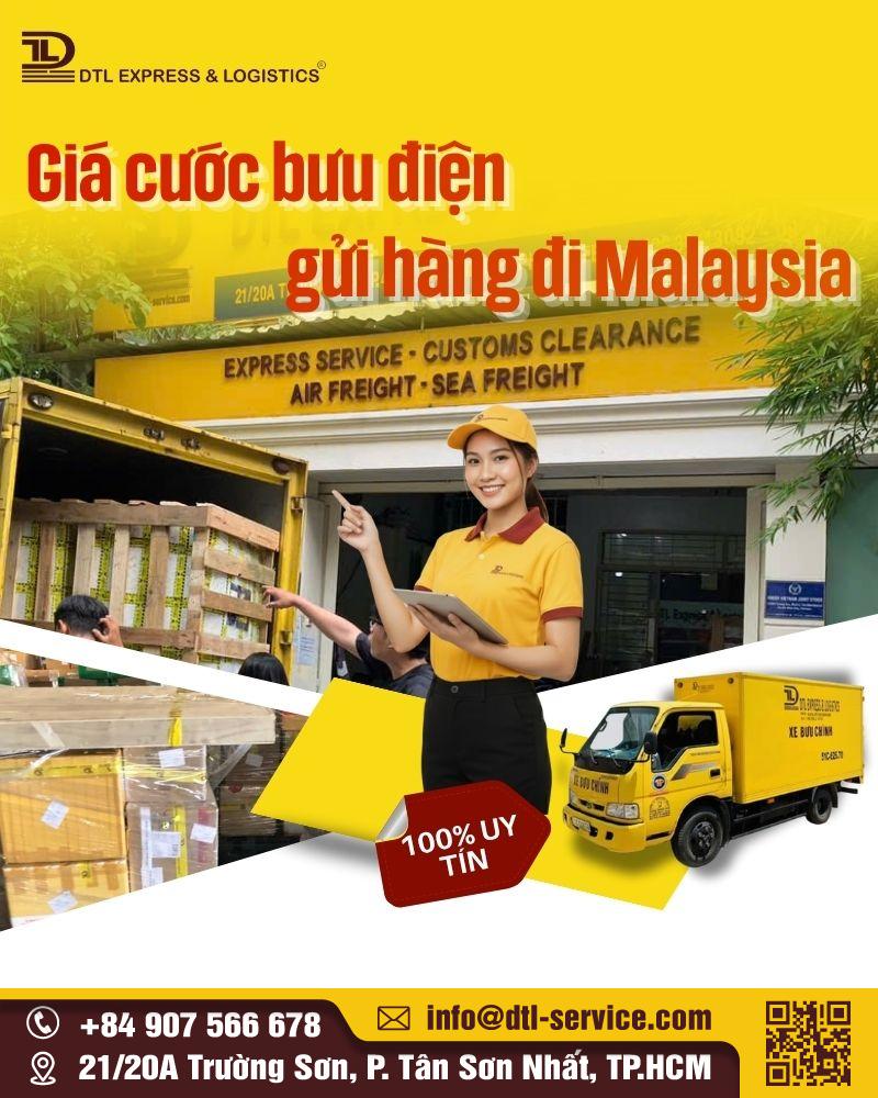 Giá cước bưu điện gửi hàng đi Malaysia